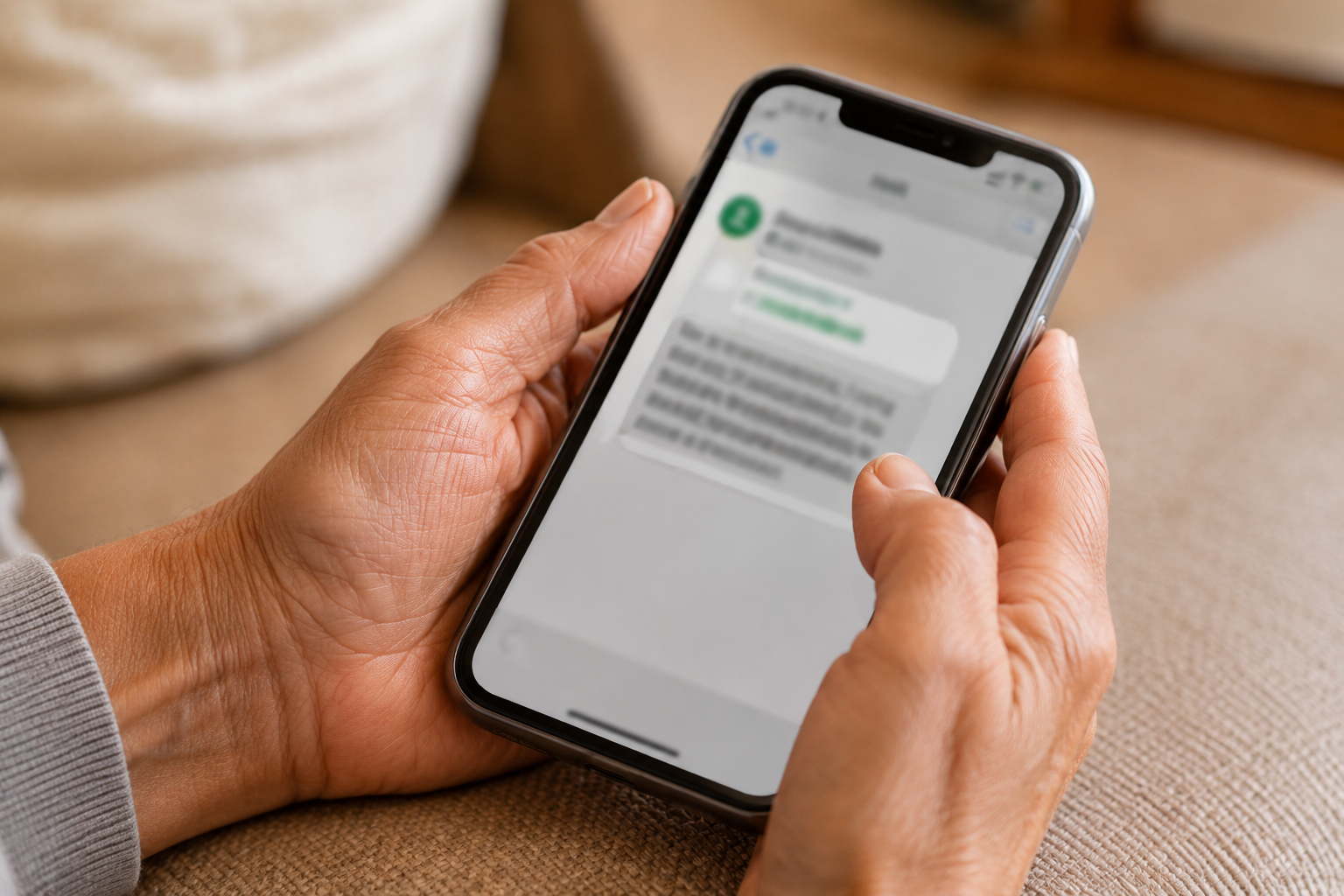 PetGuardian daily text check-in shown on a smartphone